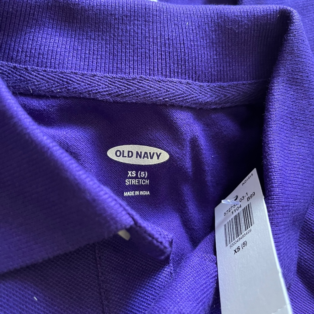 Purple Old navy unisex school polo shirts - 4 XS shirts